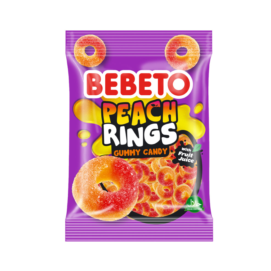 BEBETO PEACH RINGS 80G